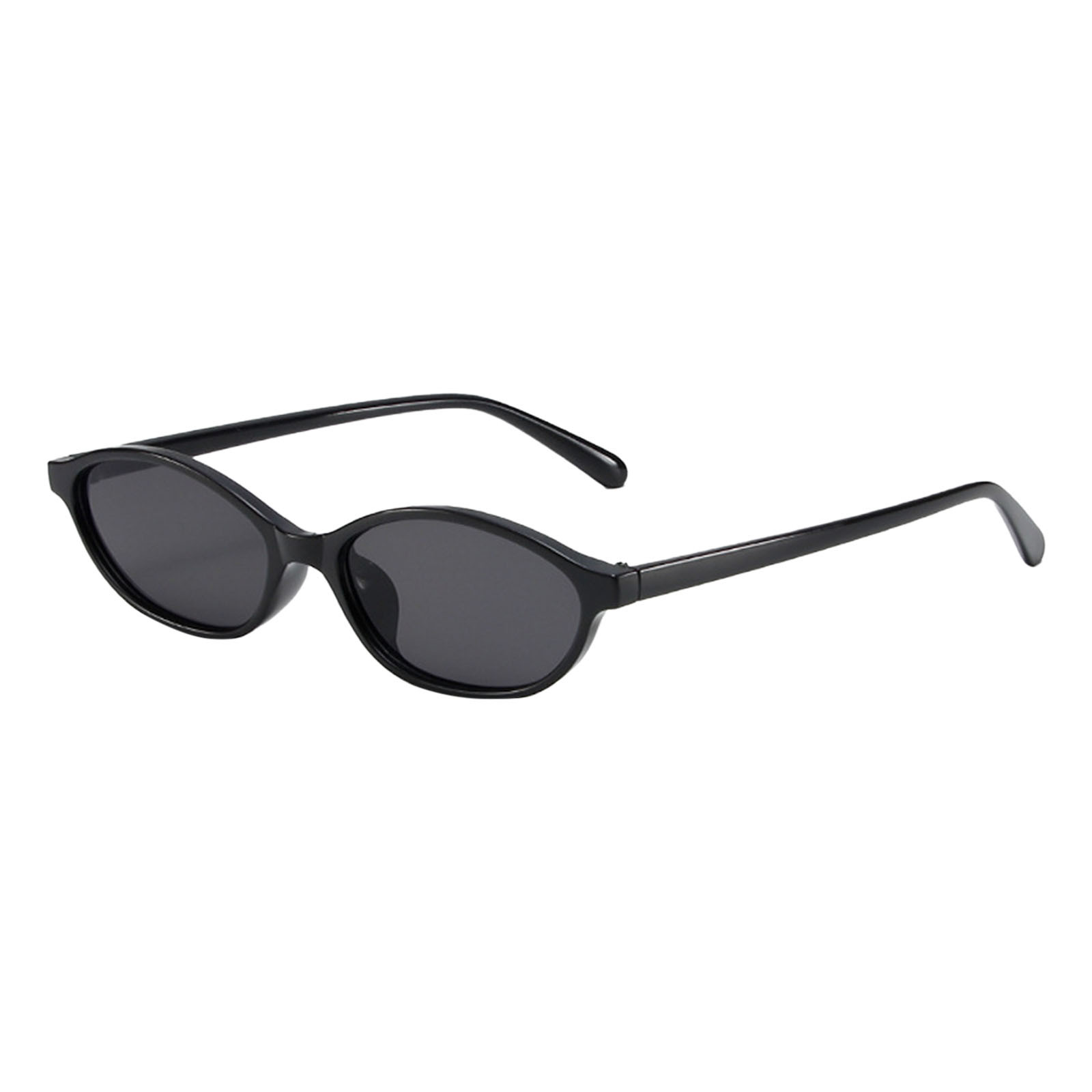 thumbnail image 2 of Gafas De Sol Ovaladas Negras De Moda Con Lentes Marrones Degradadas Gafas De Sol Redondas Para Mujer Y Hombre 400, 2 of 2